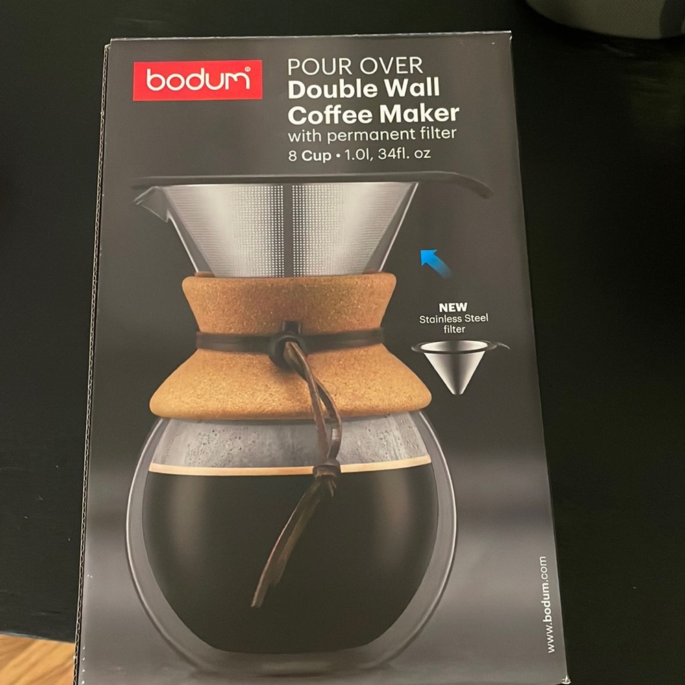 Bodum Pour Over Double Wall Coffee maker BNIB